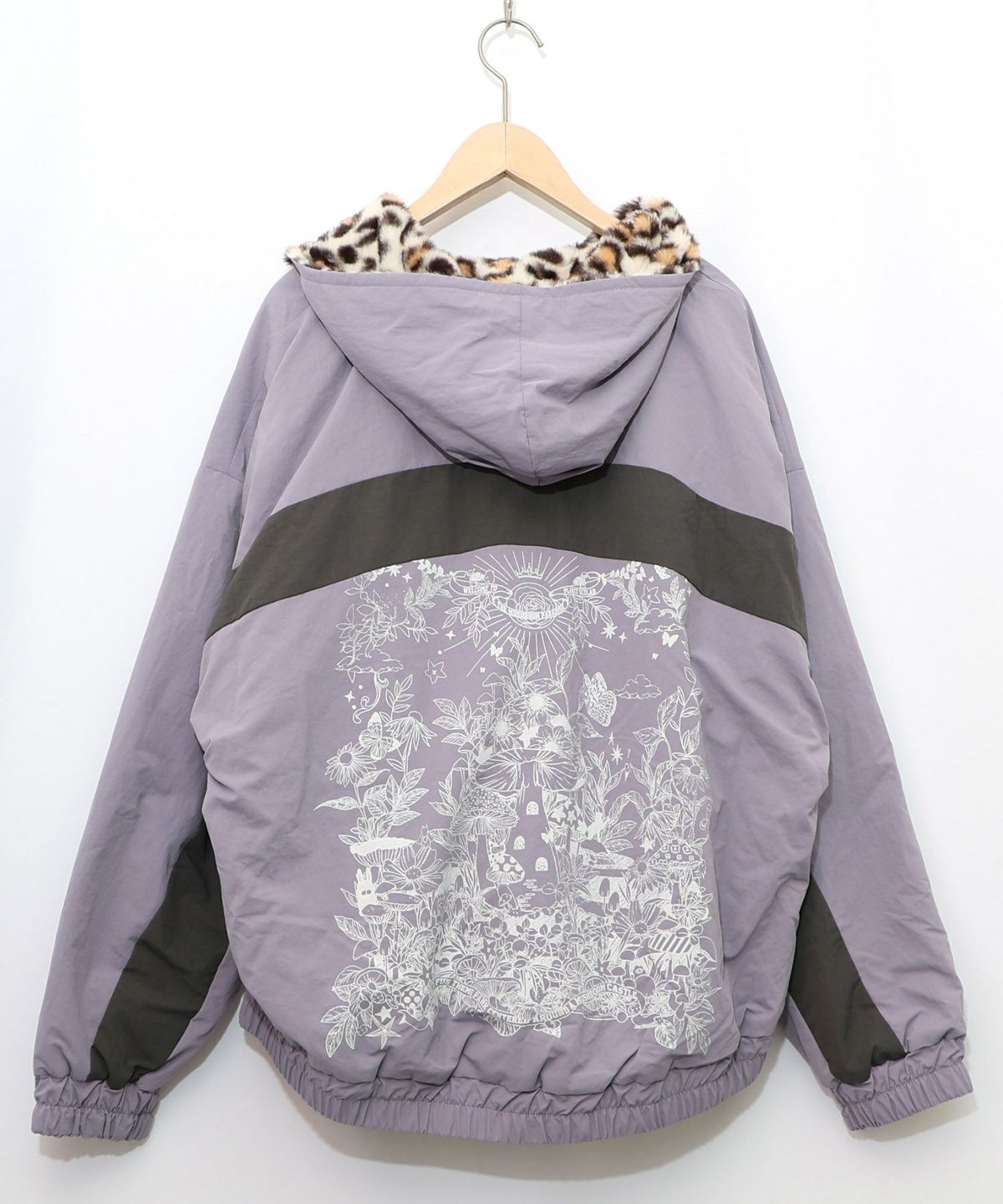 キノコ×レオパード柄リバーシブルブルゾン-21