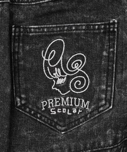 スタッズ付き異素材切替スカート-22