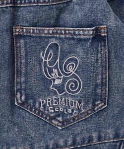 スタッズ付き異素材切替スカート-24