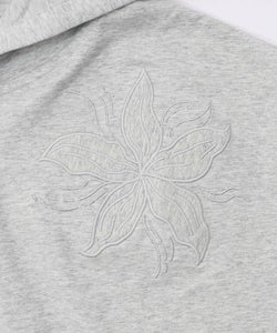 花刺繍アップリケ×ニット切替パーカー-10