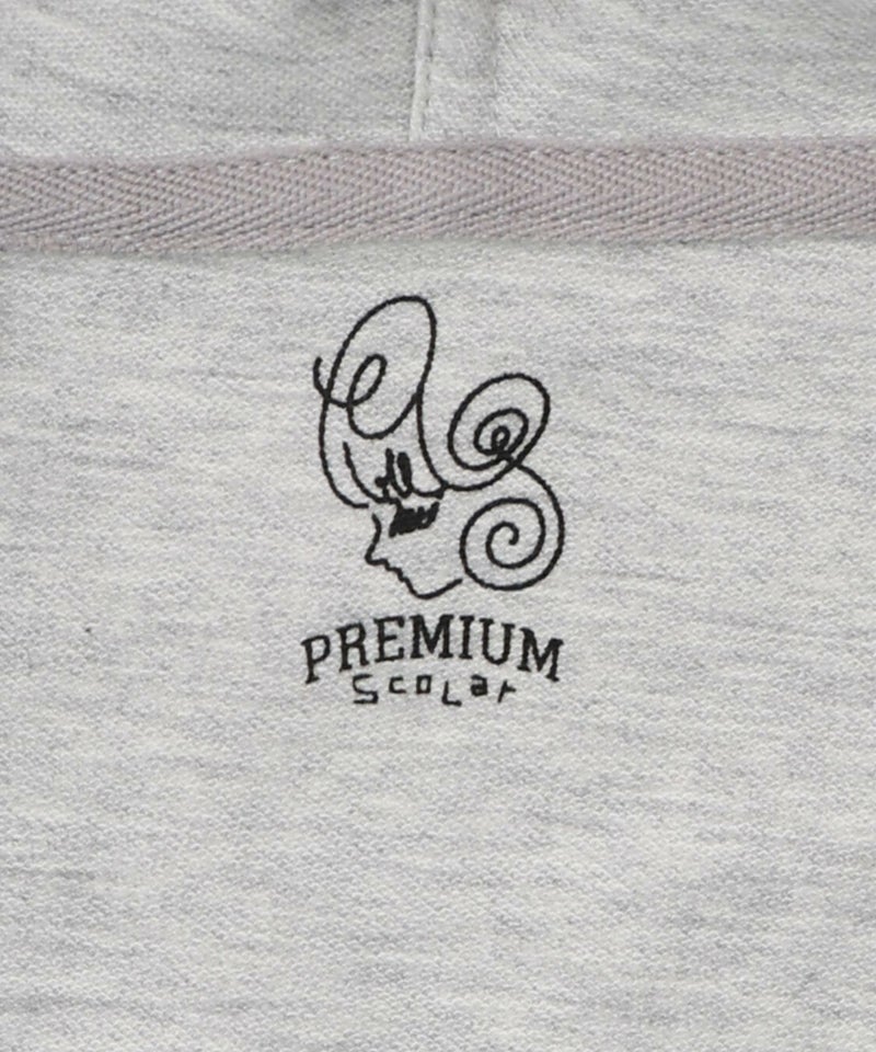 花刺繍アップリケ×ニット切替パーカー-17