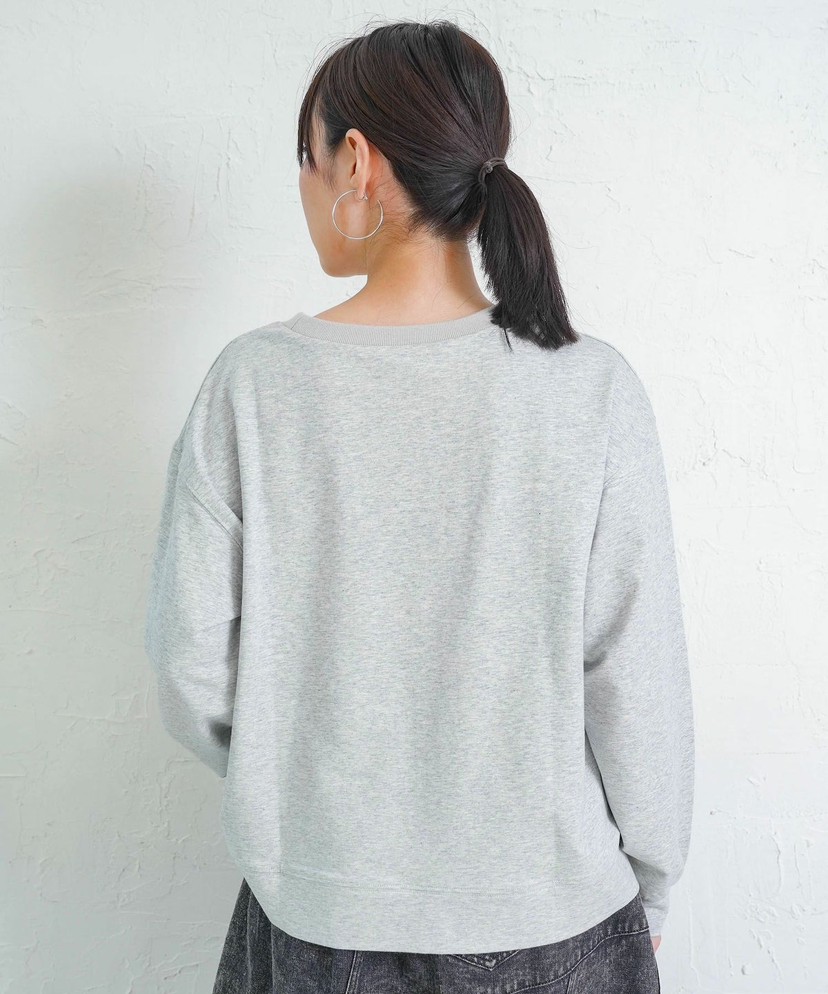 花刺繍アップリケプルオーバー-5