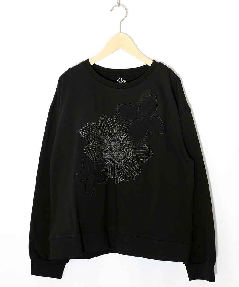 花刺繍アップリケプルオーバー-9