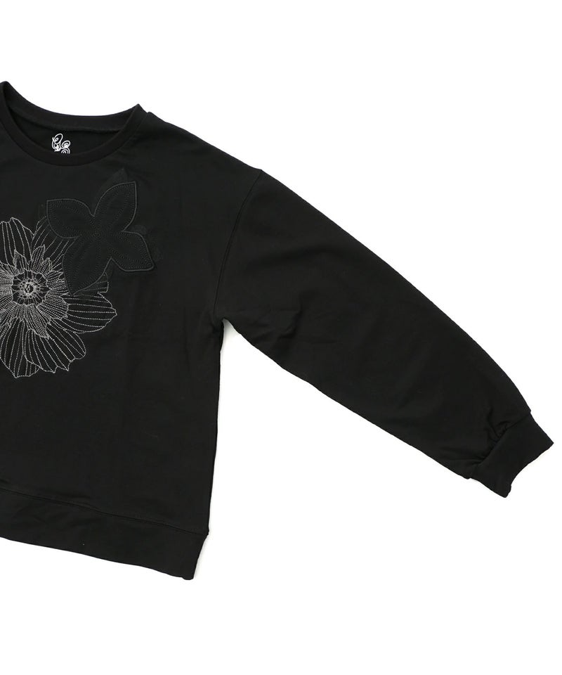 花刺繍アップリケプルオーバー-12