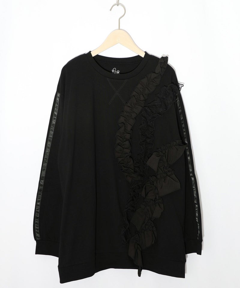 フリルとサテンテープ付きプルオーバー-11