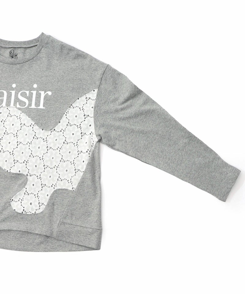 蝶々の綿レース付きプルオーバー-14