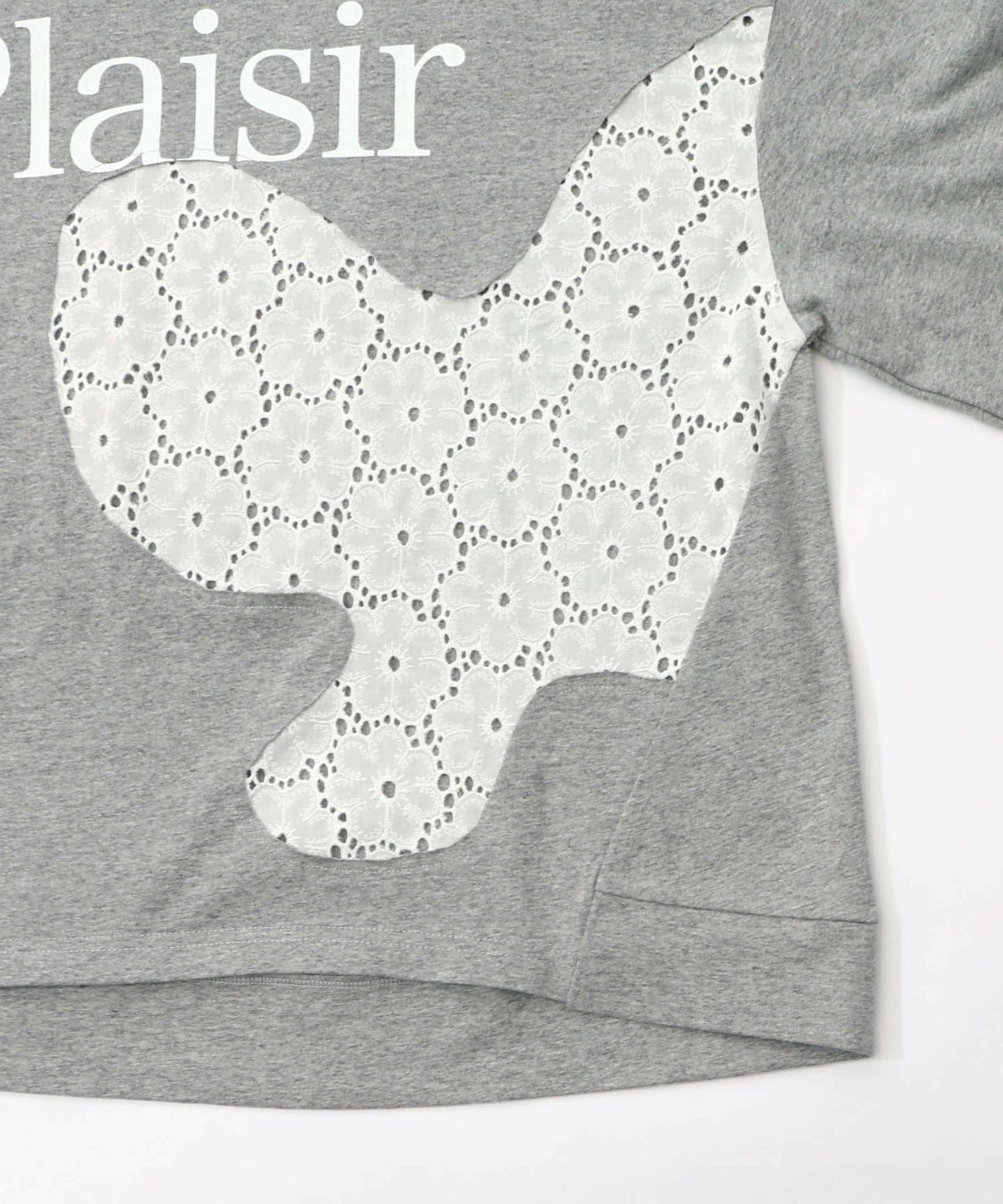 蝶々の綿レース付きプルオーバー-15