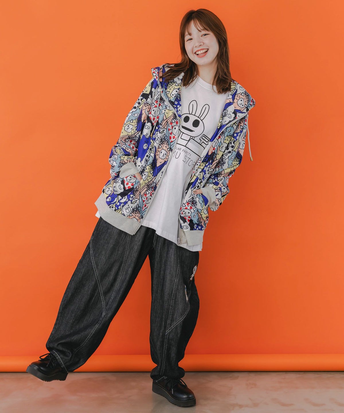 カラフルにゃんもろこし尽くしパーカー-2