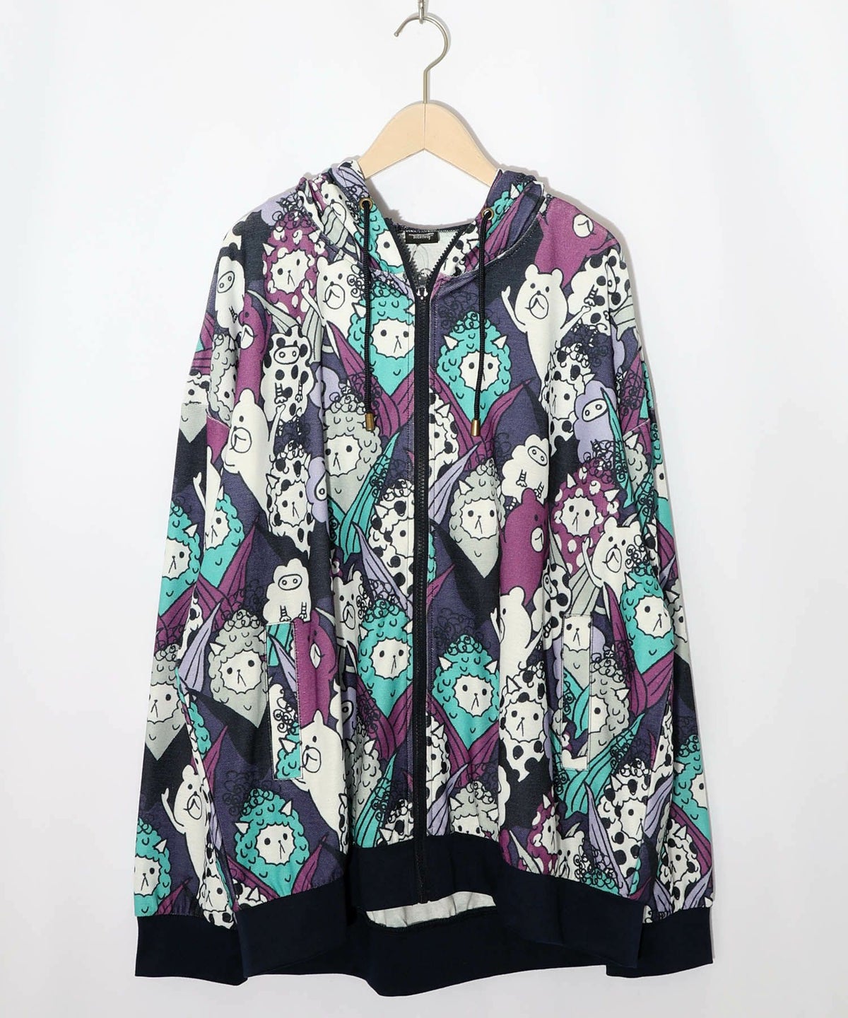 カラフルにゃんもろこし尽くしパーカー-13