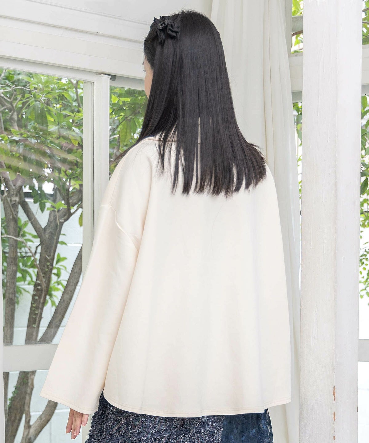 花束のダンボールニットプルオーバー-5