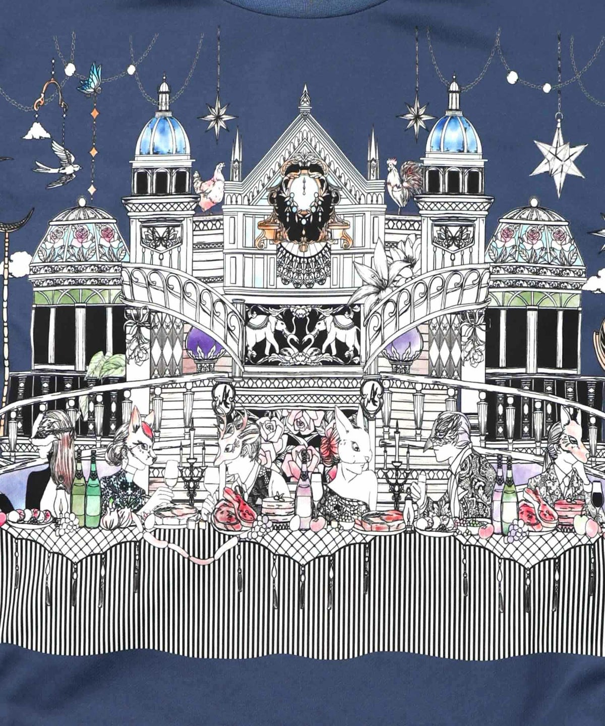 クラシカル動物配色プルオーバー-15