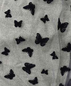 蝶々チュール×ラメ入りニットカーディガン-9