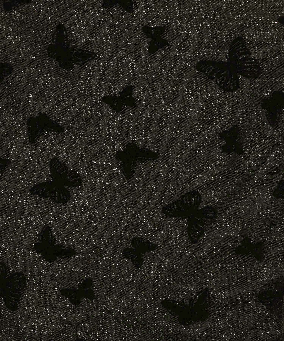 蝶々チュール×ラメ入りニットカーディガン-11