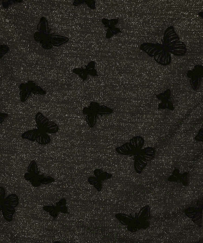 蝶々チュール×ラメ入りニットカーディガン-11