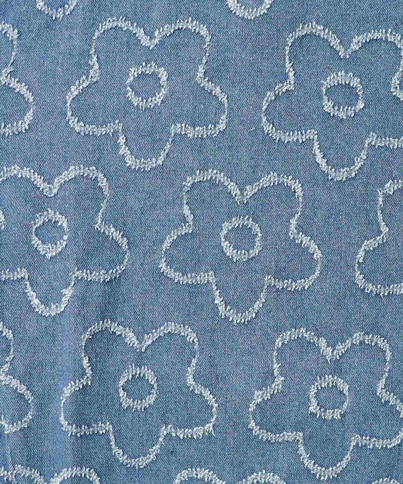 花柄ジャガード織デニムプルオーバー-8