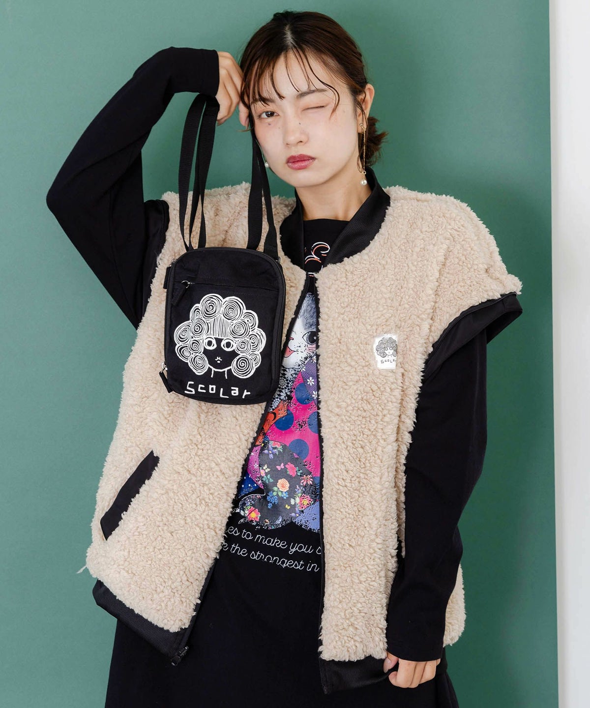 スカ子の収納たっぷりミニショルダーバッグ-1