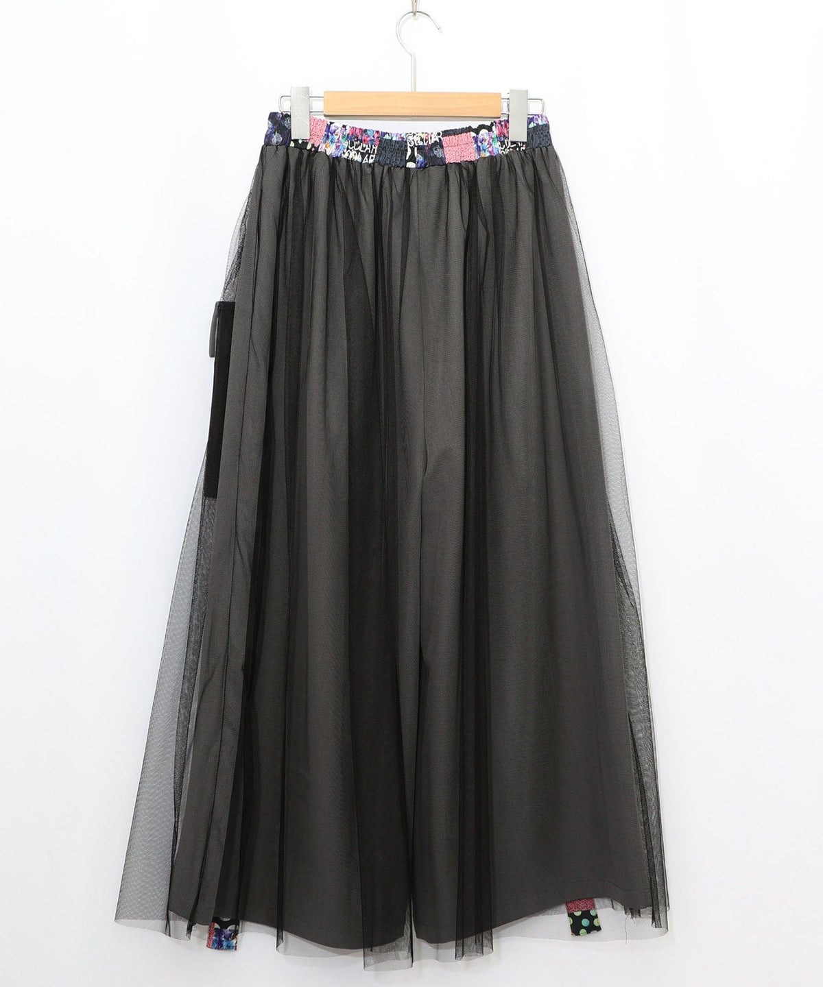 チュールとラインテープのカーゴスカート-10