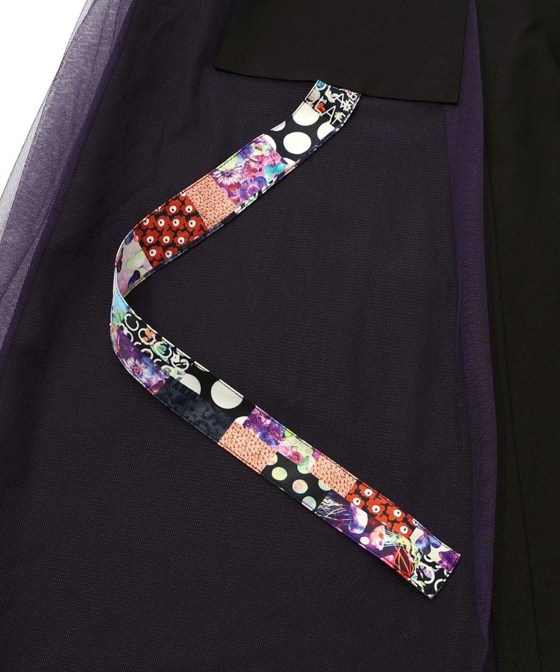 チュールとラインテープのカーゴスカート-18