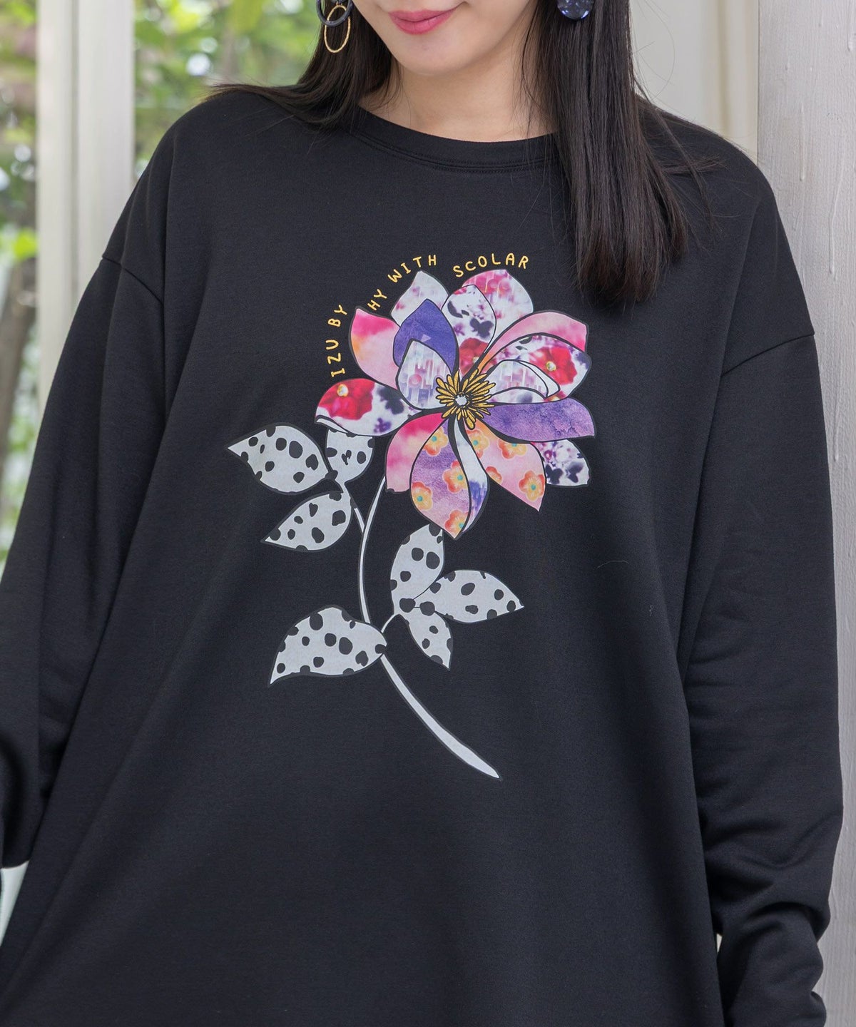 仲宗根泉(HY)コラボ アート柄花柄チュニック-19