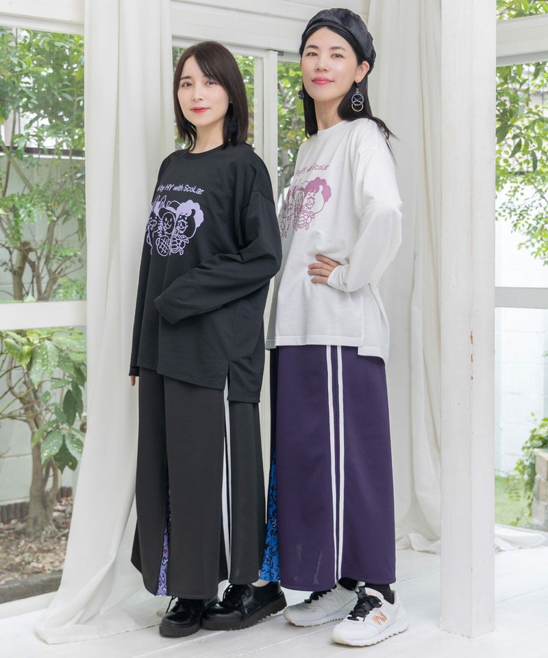 仲宗根泉(HY)コラボ 柄切替ジャージスカート-3