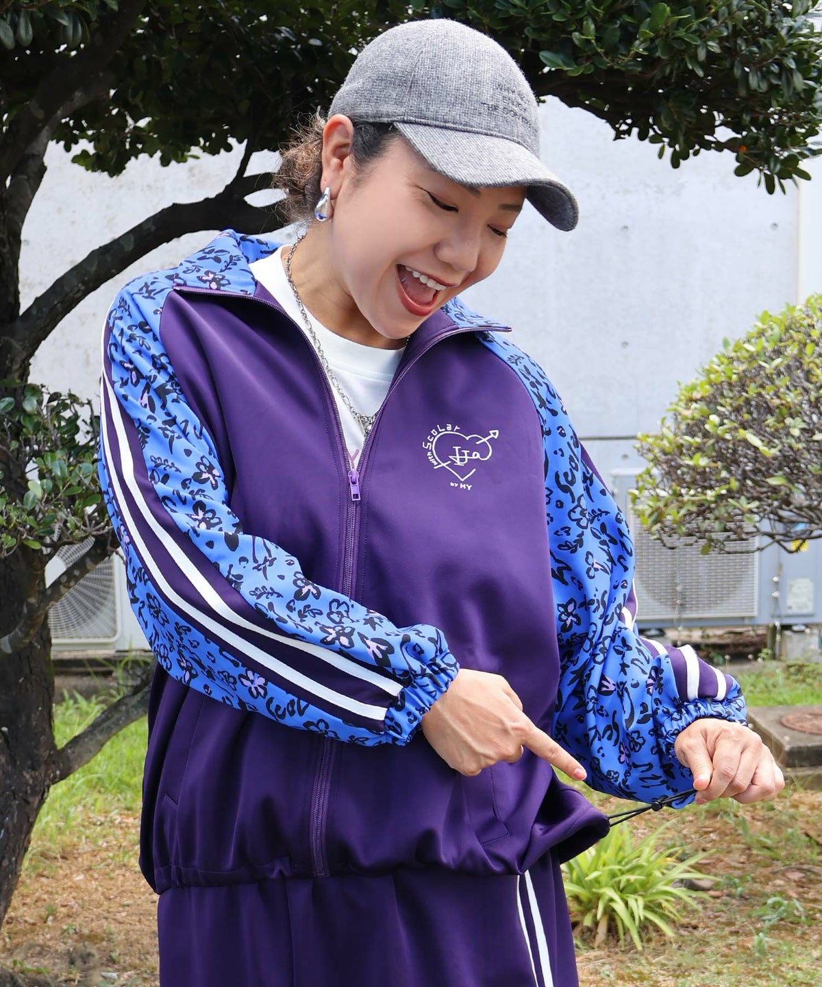 仲宗根泉(HY)コラボ 柄切替ジャージトップス-3