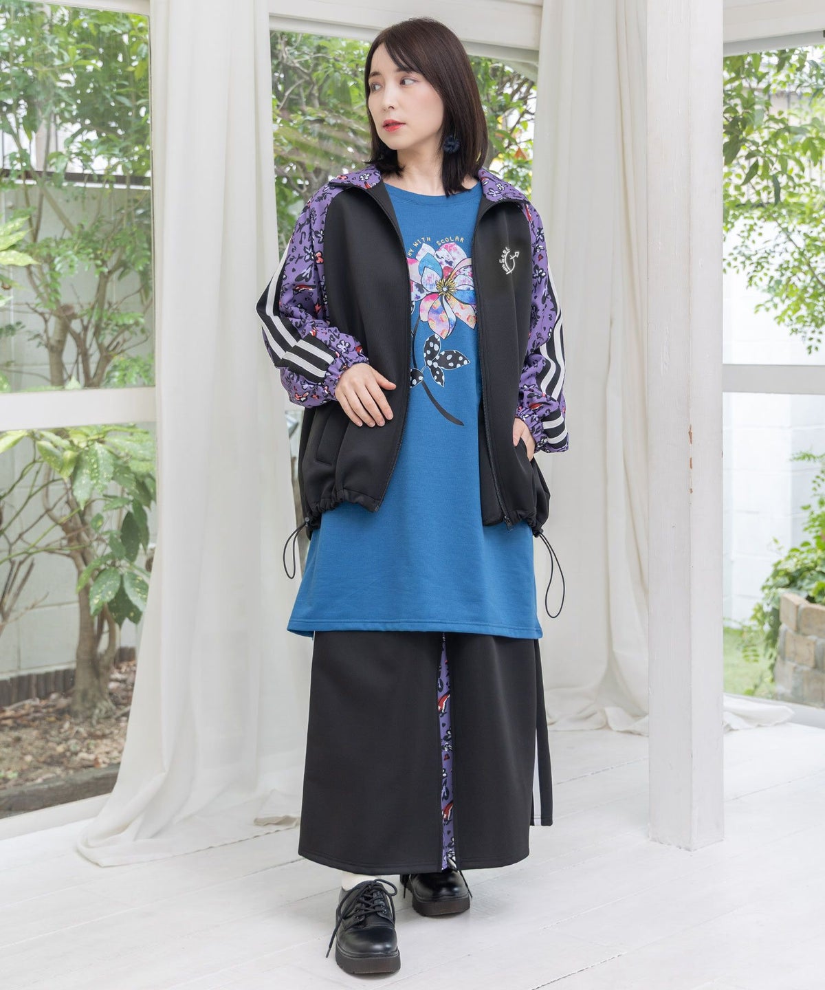 仲宗根泉(HY)コラボ 柄切替ジャージトップス-19