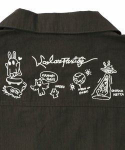 Parityキャラ宇宙刺繍 洗い加工ジャンプスーツ-26