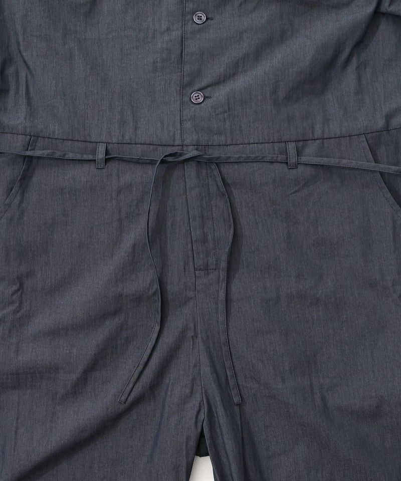 Parityキャラ宇宙刺繍 洗い加工ジャンプスーツ-36