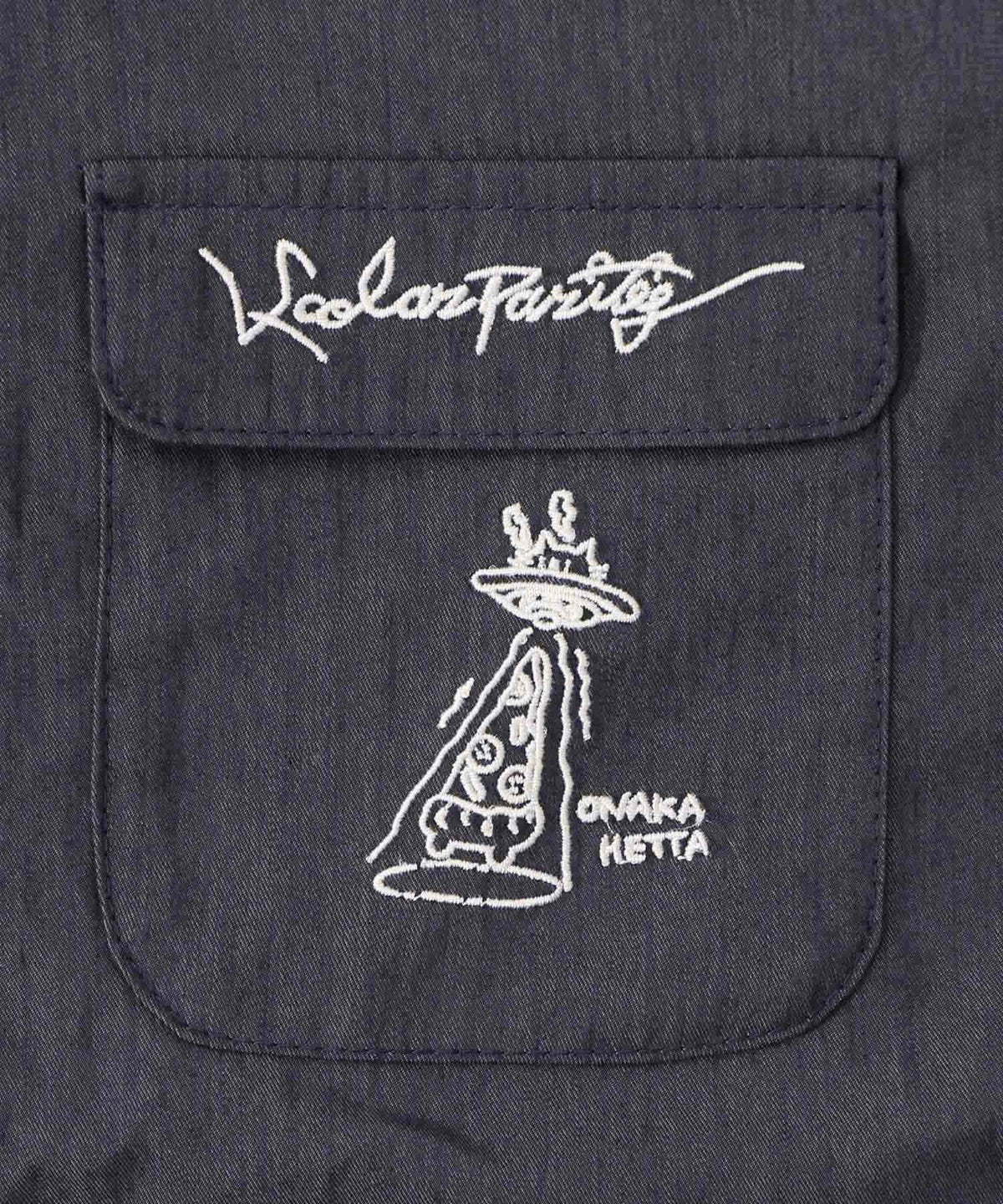 Parityキャラ宇宙刺繍 洗い加工ジャンプスーツ-39