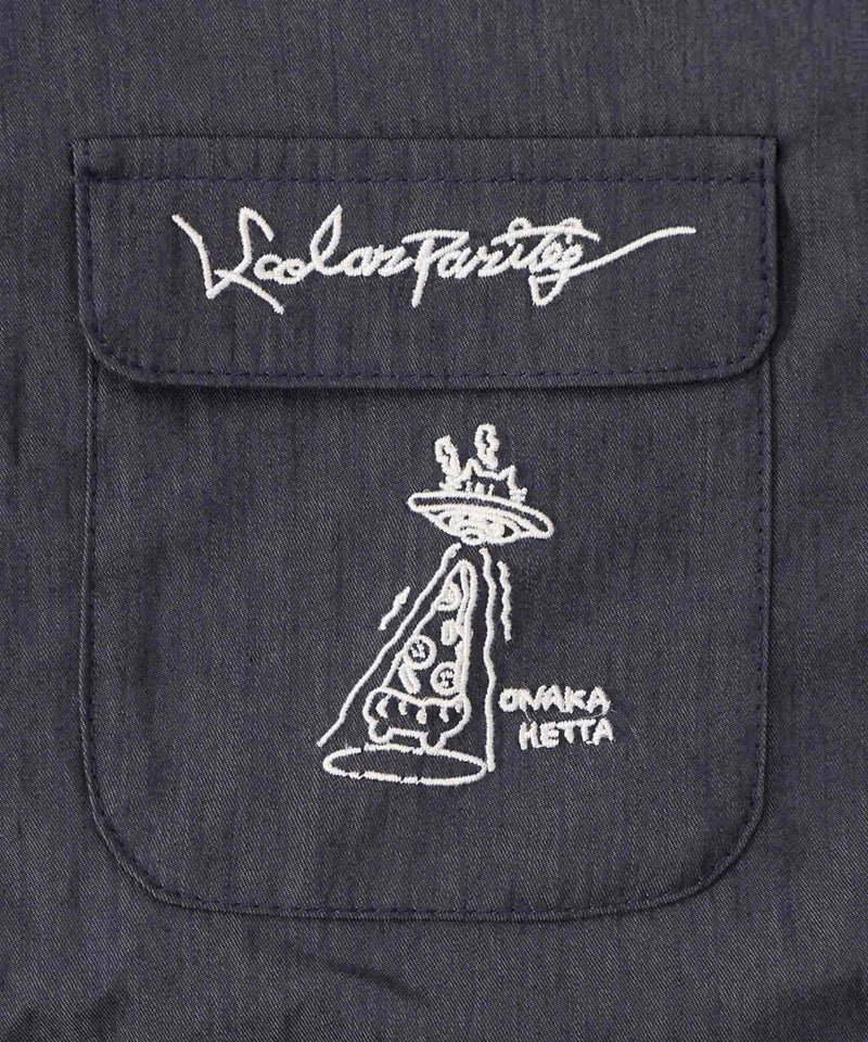 Parityキャラ宇宙刺繍 洗い加工ジャンプスーツ-39