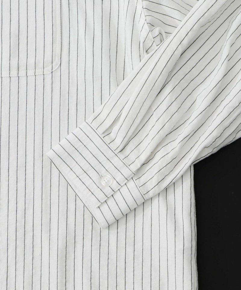 ひょっこりParity刺繍のストライプシャツ-27
