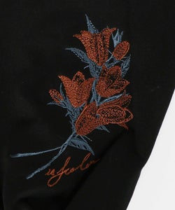 裏毛×起毛レース×チェックの異素材切替カーデ-9