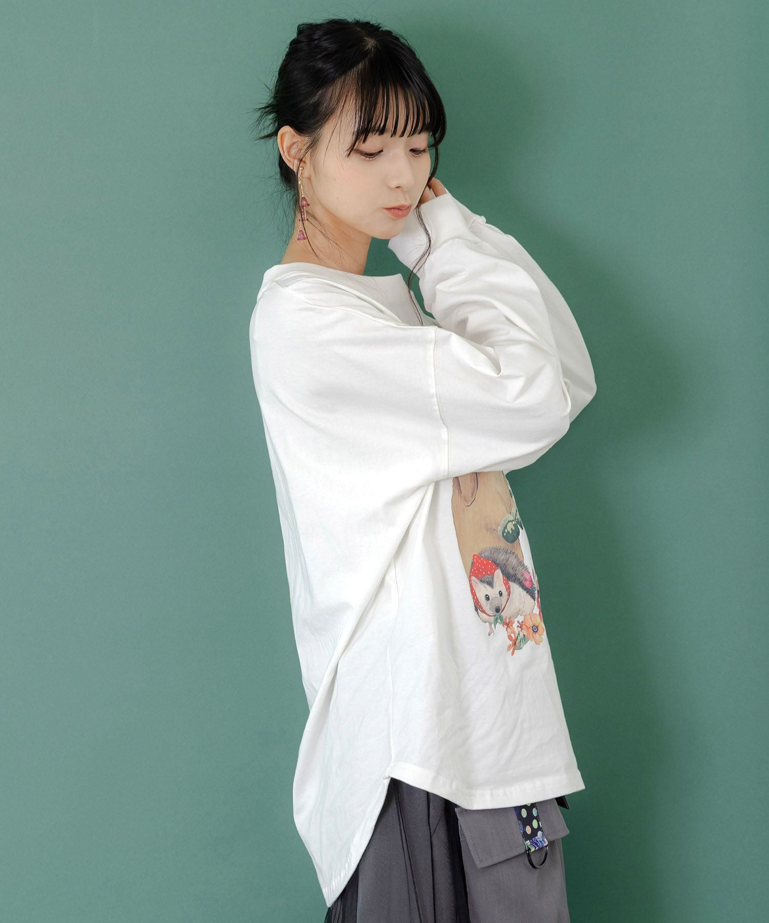 153703：冬支度中アニマルプリントプルオーバーの通販-ScoLar