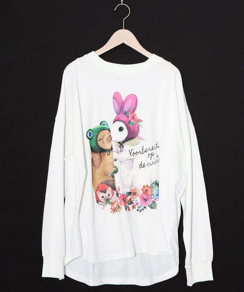 冬支度中アニマルプリントプルオーバー-7