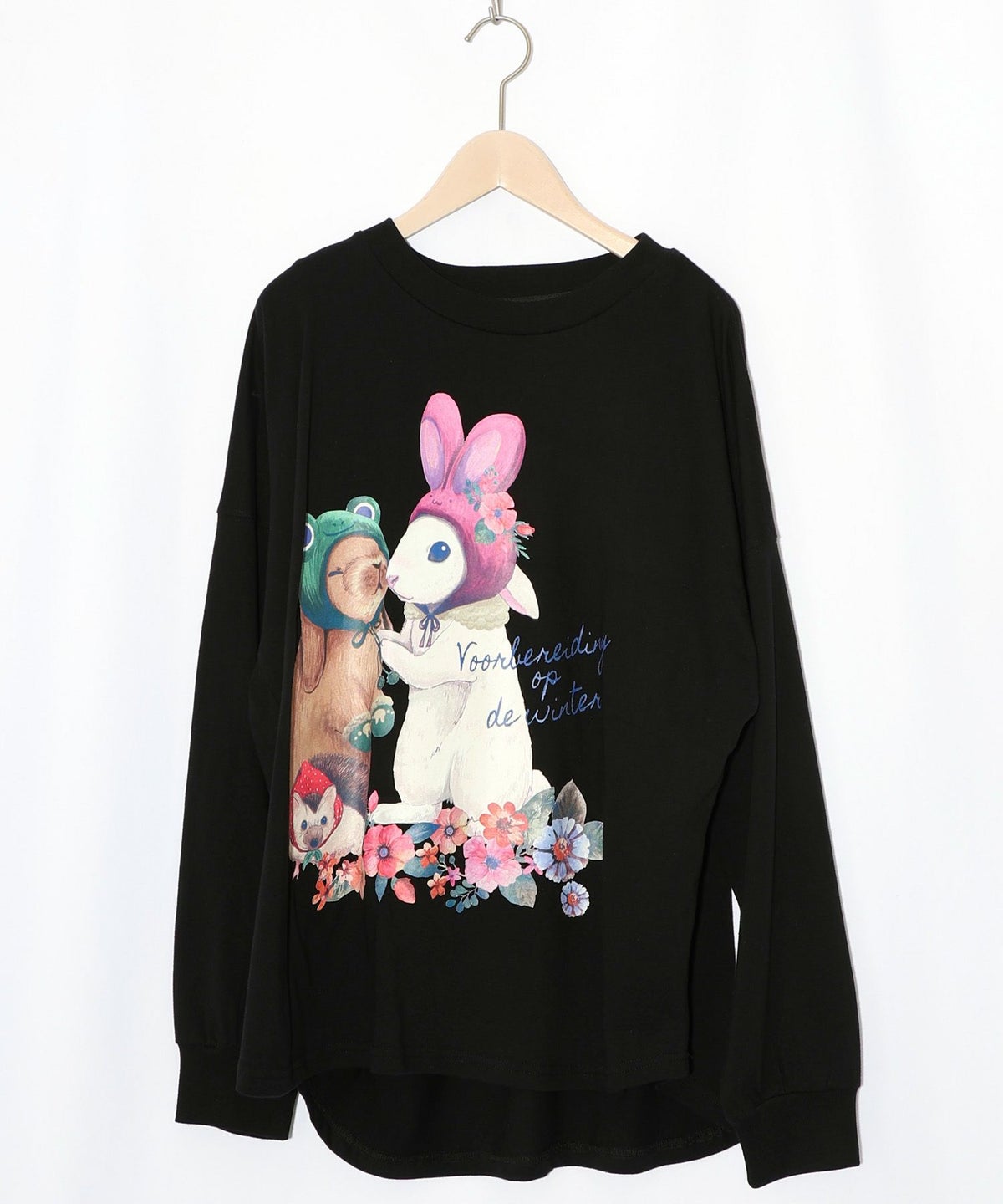 冬支度中アニマルプリントプルオーバー-9