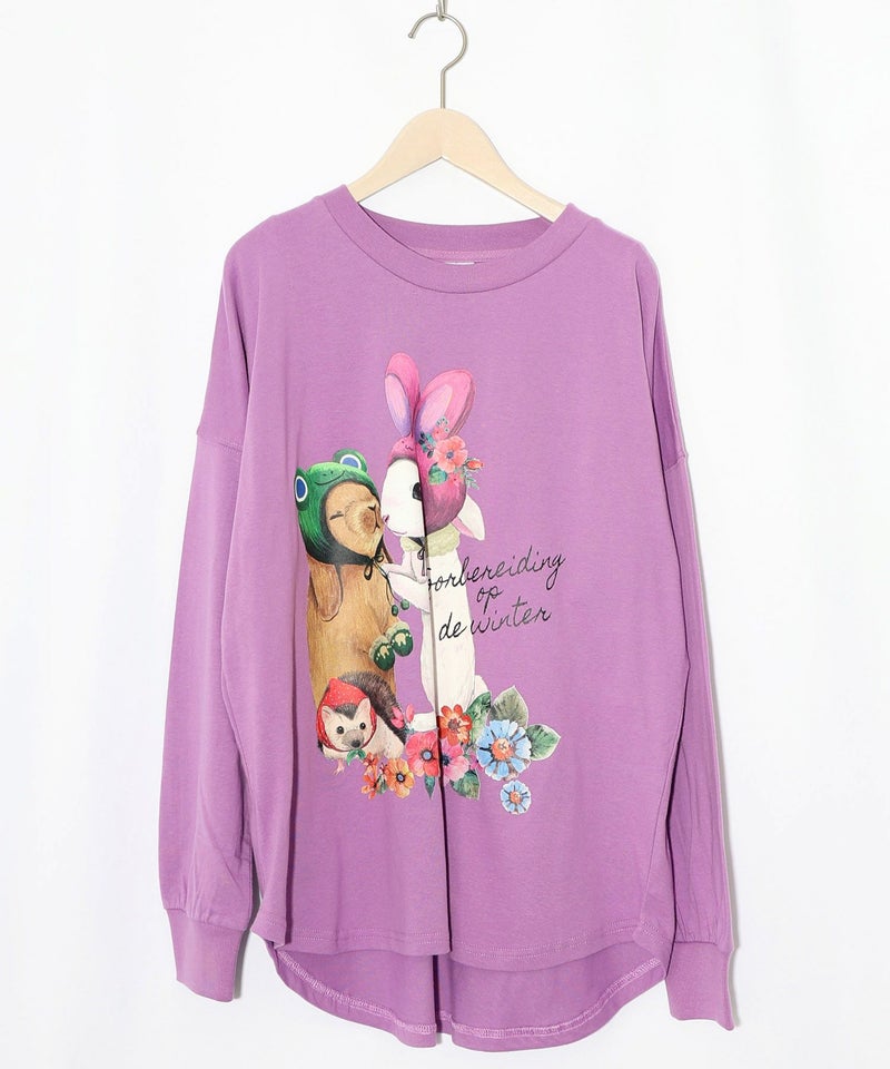 冬支度中アニマルプリントプルオーバー-11