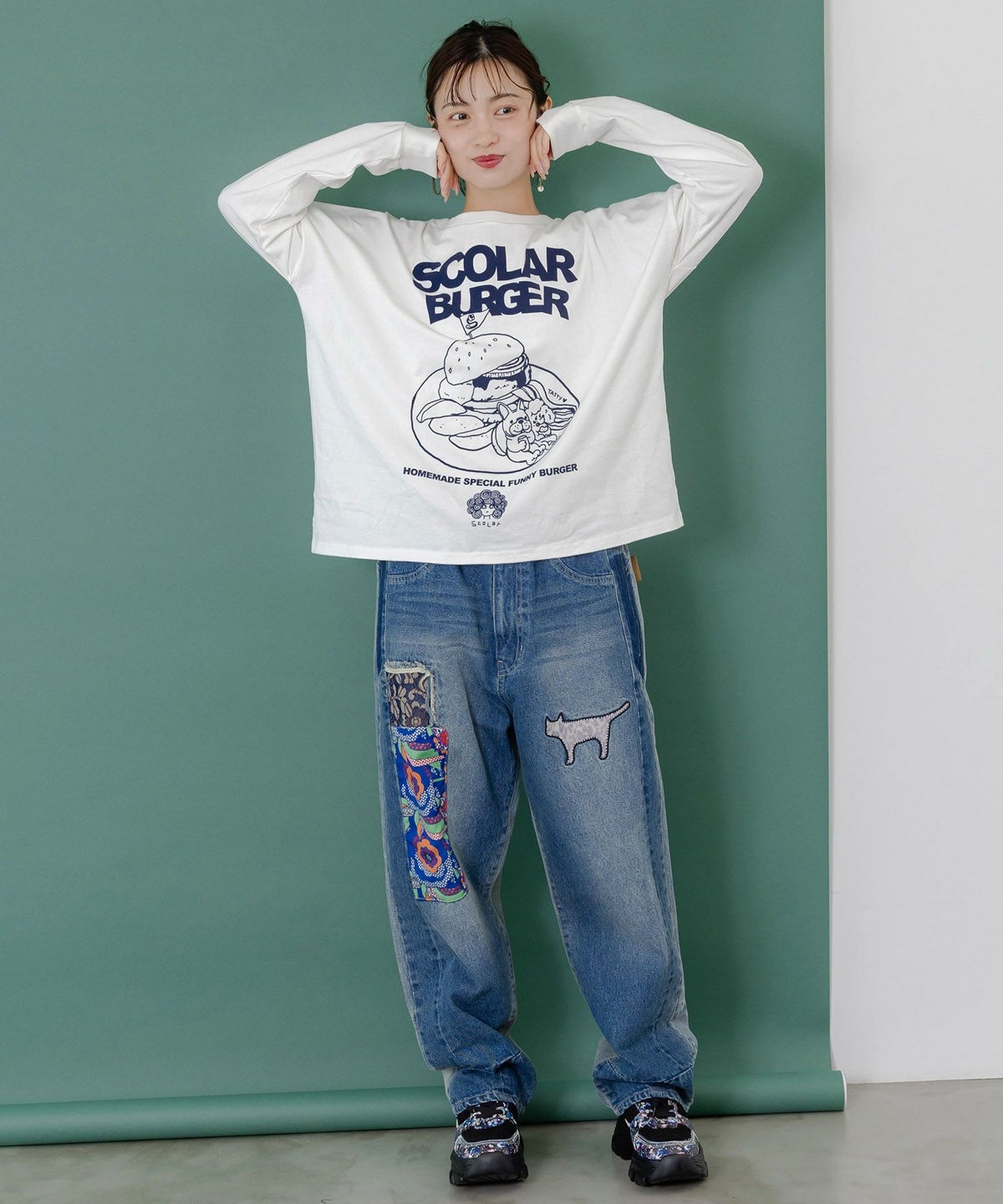 わんちゃん×スカラー特製バーガーロンT-2