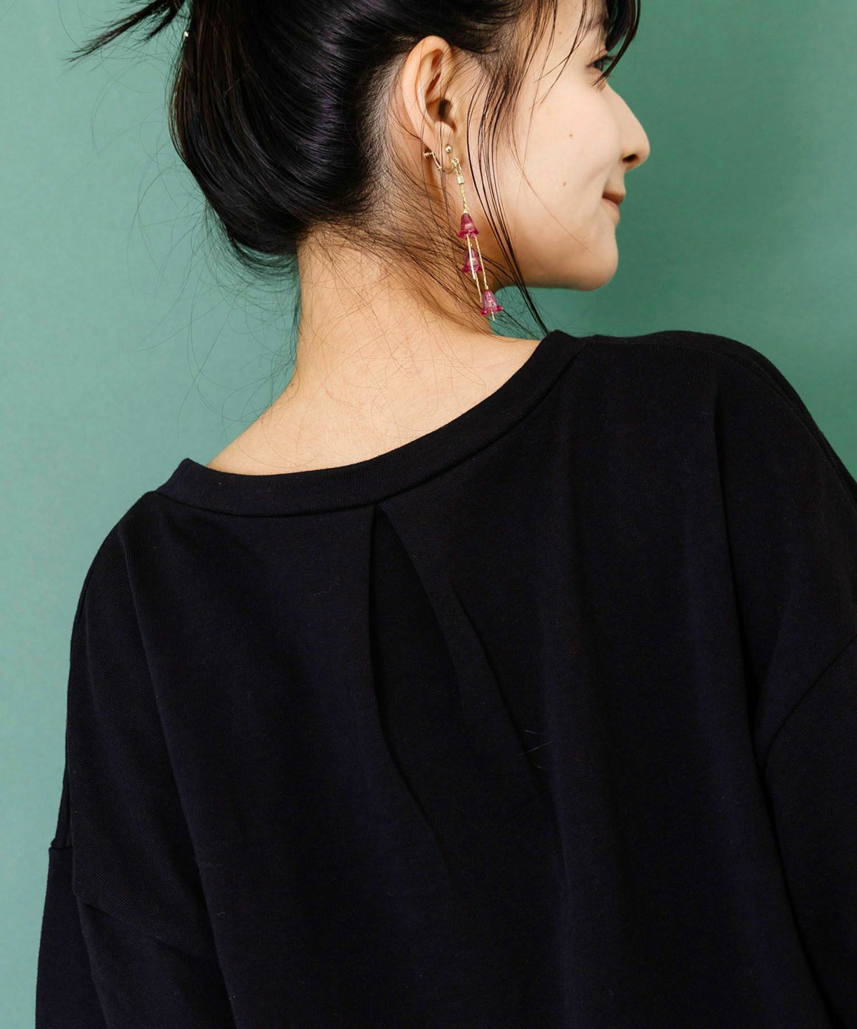 花猫刺繍のミニ裏毛プルオーバー-7