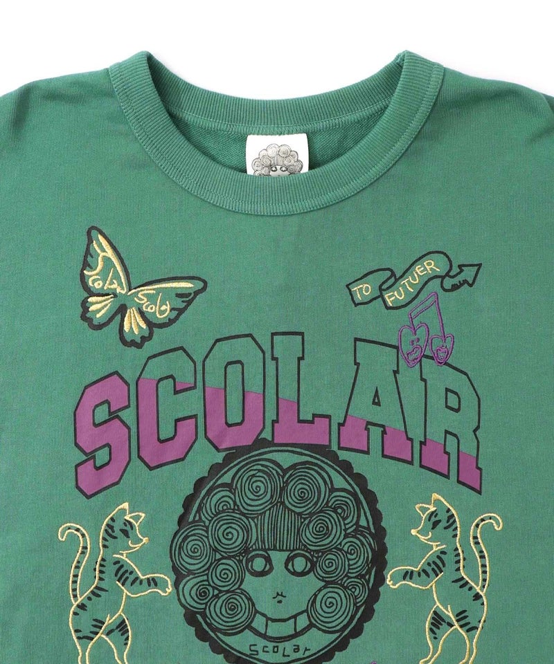 スカラーちゃん×トラ×蝶刺繍 ミニ裏毛プルオーバー-14