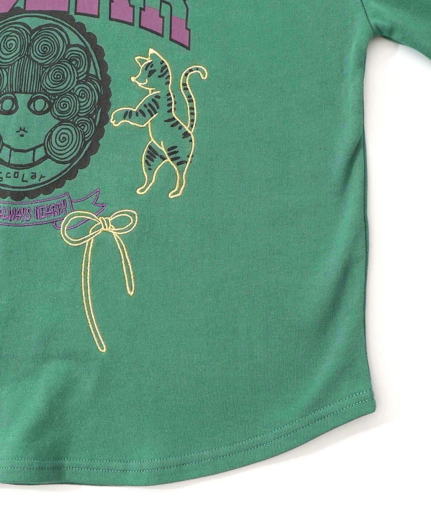 153698：スカラーちゃん×トラ×蝶刺繍 ミニ裏毛プルオーバーの通販-ScoLar