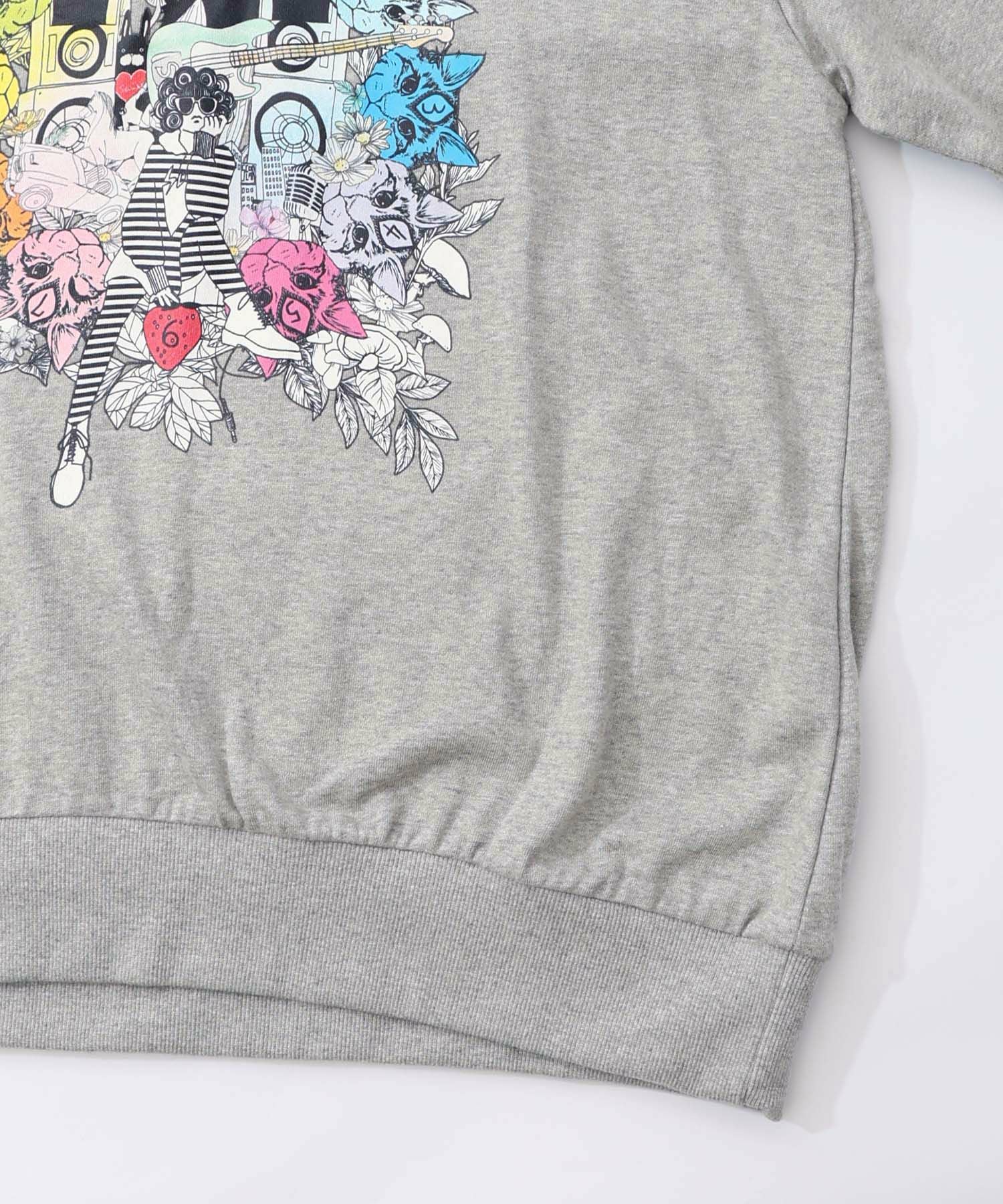 153697：スカラーちゃんと時計と音楽柄裏毛チュニックの通販-ScoLar