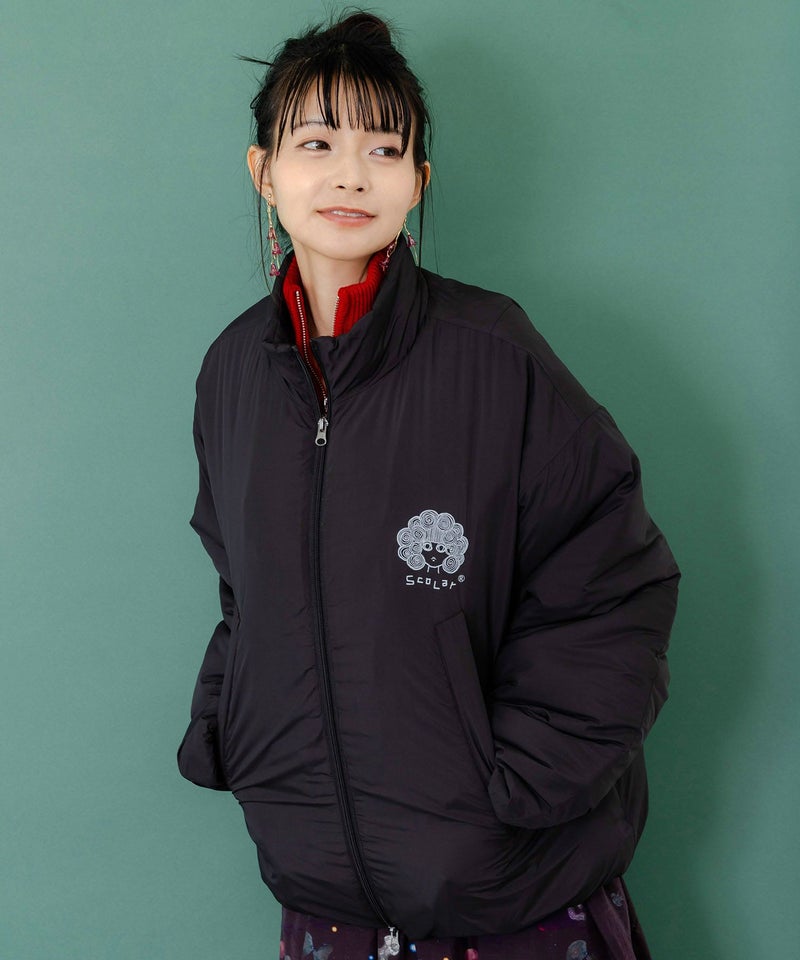 スカラー柄展開 中綿シンサレートブルゾン-2