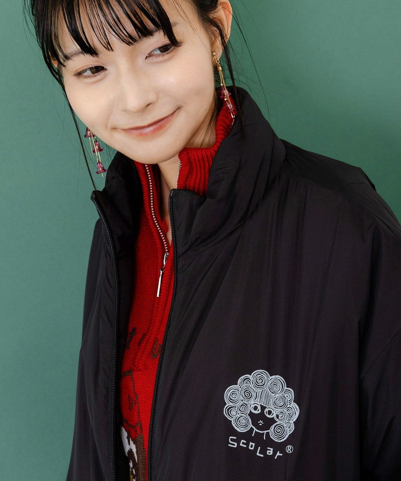 スカラー柄展開 中綿シンサレートブルゾン-7