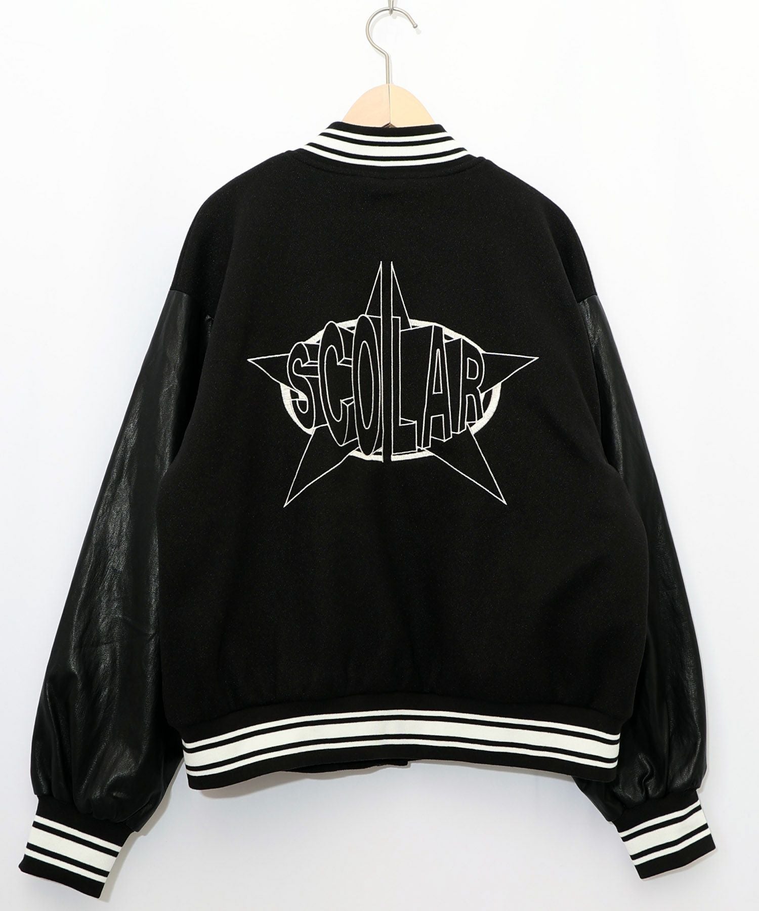 153686：メルトン×合皮 異素材切替スタジャンの通販-ScoLar