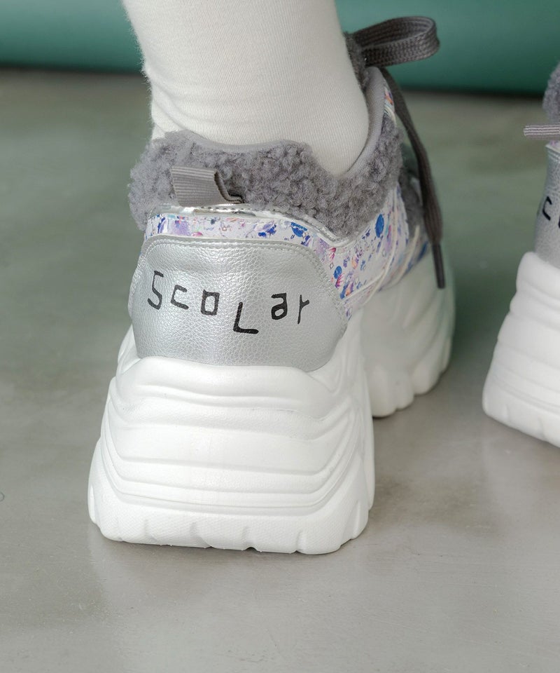宇宙クラゲ柄もこもこ厚底スニーカー-10