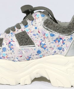 宇宙クラゲ柄もこもこ厚底スニーカー-13