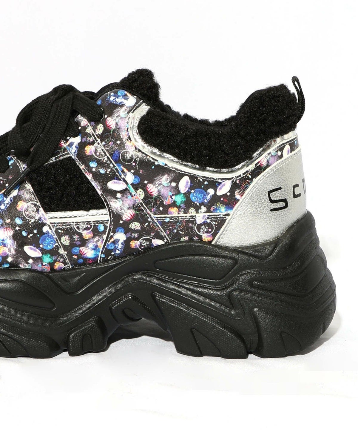 宇宙クラゲ柄もこもこ厚底スニーカー-22