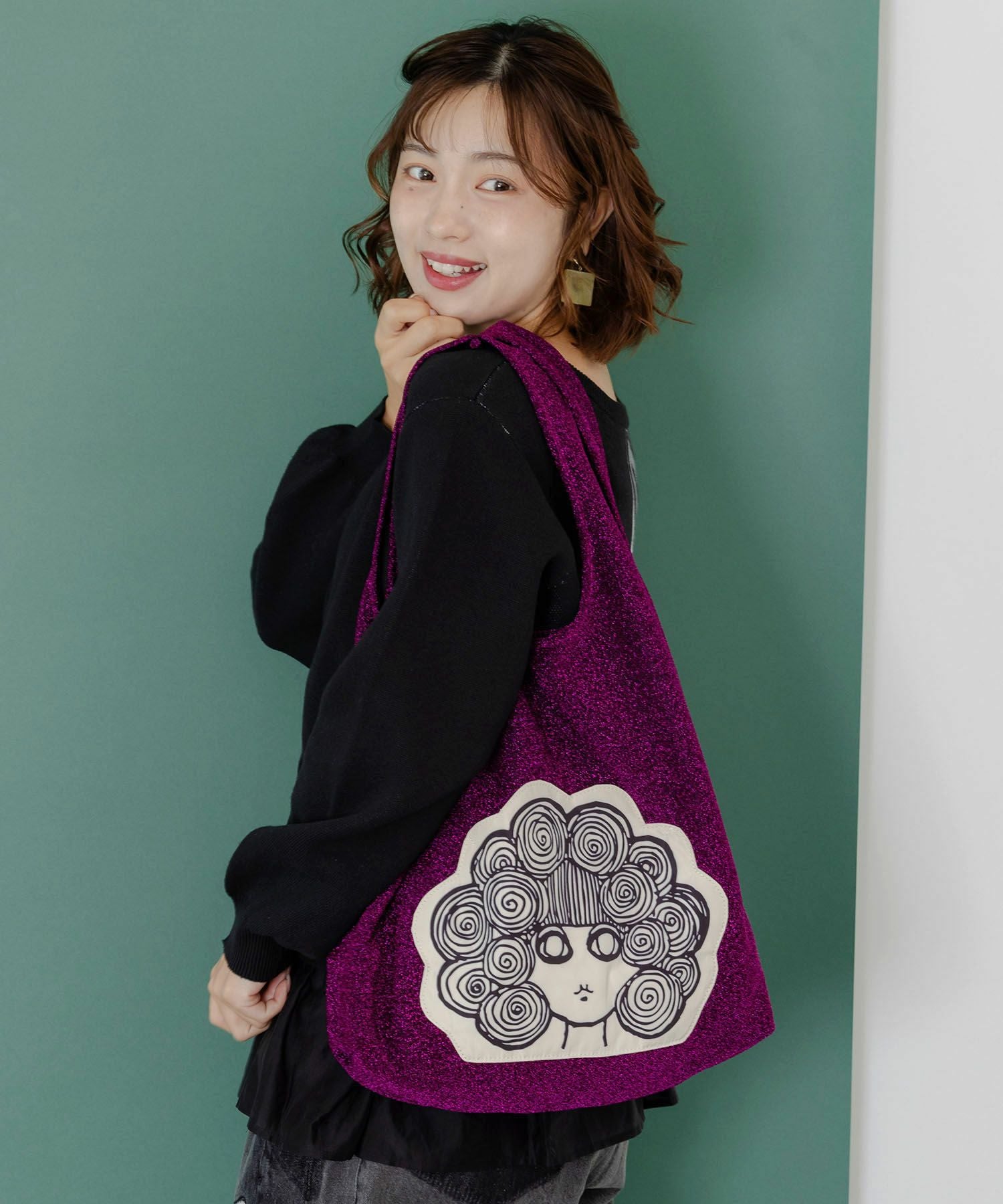 653435：ラメ入りスカラーちゃんハンドバッグの通販-ScoLar