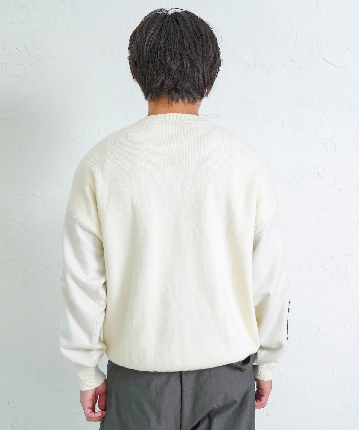 リバーシブルドット絵柄ニットプルオーバー-5