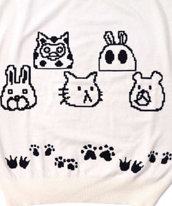 リバーシブルドット絵柄ニットプルオーバー-20